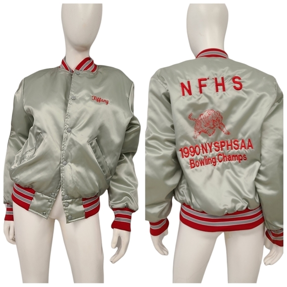 Holloway Bowling Varsity Jacket sz Medium - Picture 3 of 8